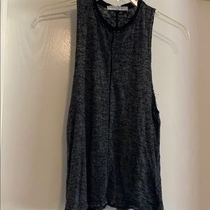 Distressed muscle tank